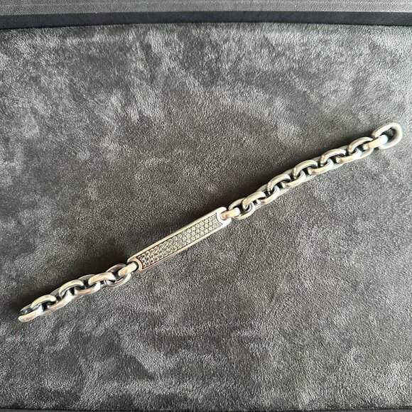 David Yurman Streamline ID Bracelet w/ Color Change Garnets - 8.75" - RARE - Picture 14 of 16